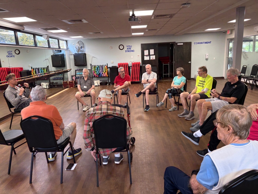Parkinson's Support Group meeting circle at John Knox Village